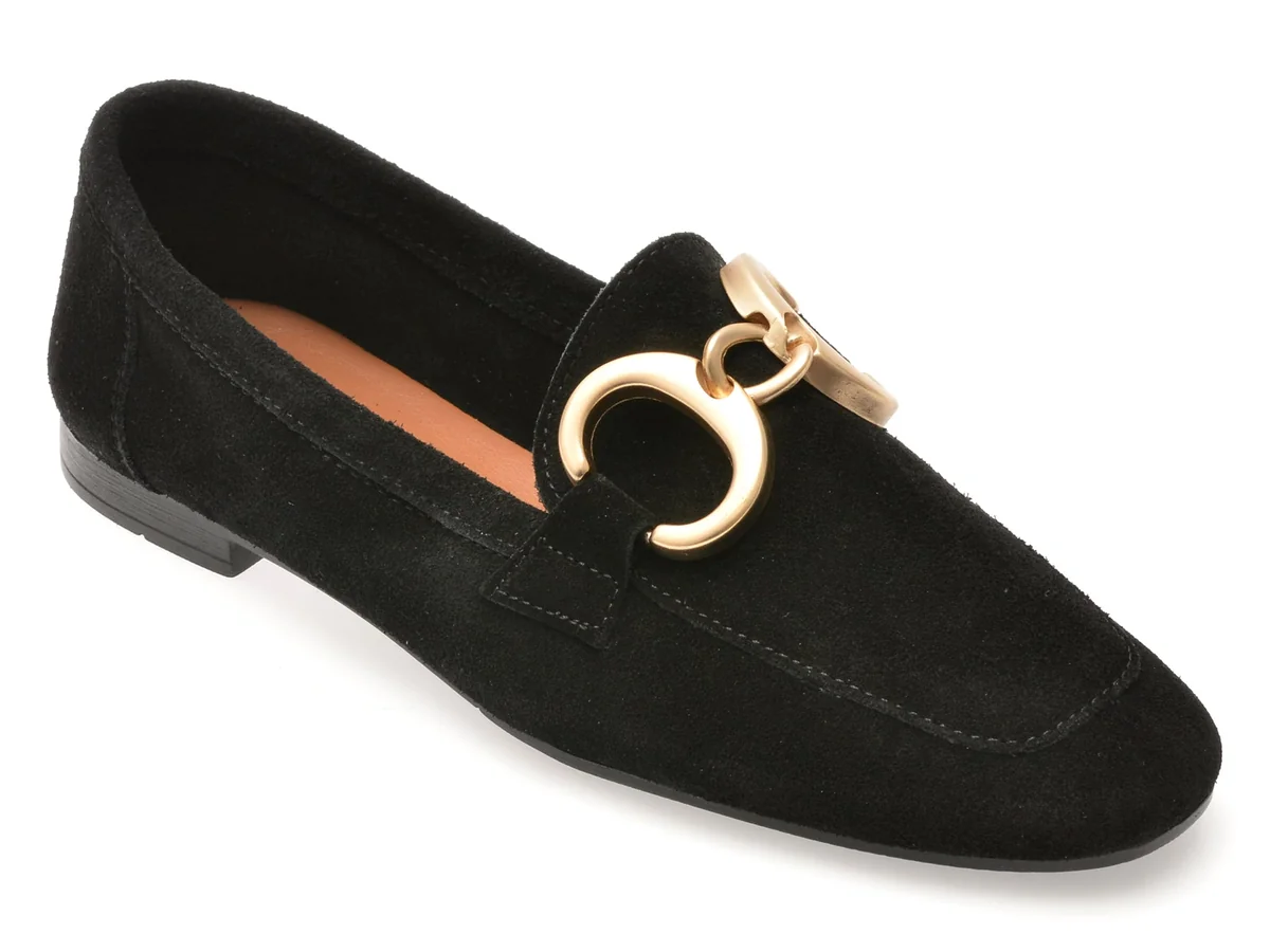 Mocasini Epica Negri, 58, Din Piele Intoarsa