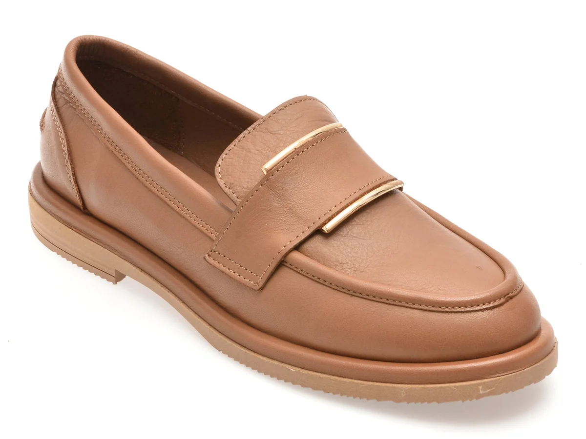 Mocasini IMAGE Maro, 3774024, Din Piele Naturala
