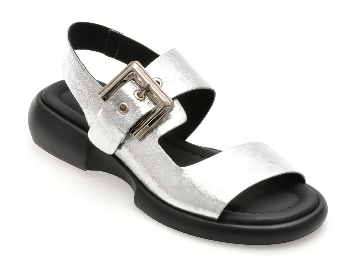 Sandale Gryxx Argintii, 734102, Din Piele Naturala