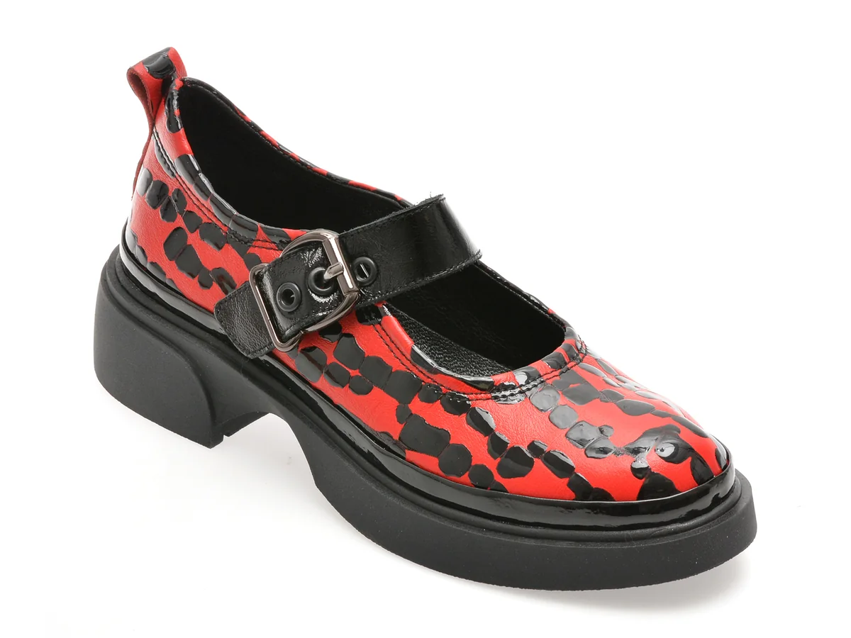 Pantofi GRYXX Rosii, 387383, Din Piele Naturala