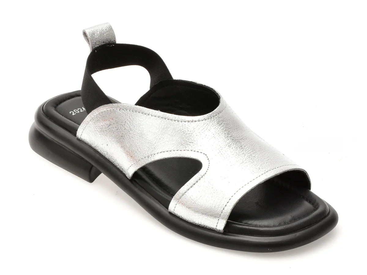 Sandale GRYXX Argintii, 22026, Din Piele Naturala