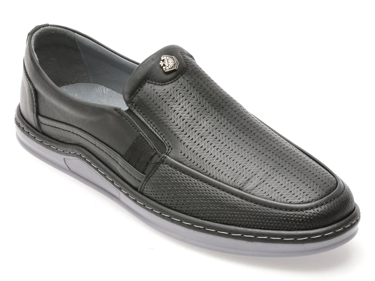 Mocasini Bite The Bullet Negri, NR2204, Din Piele Naturala