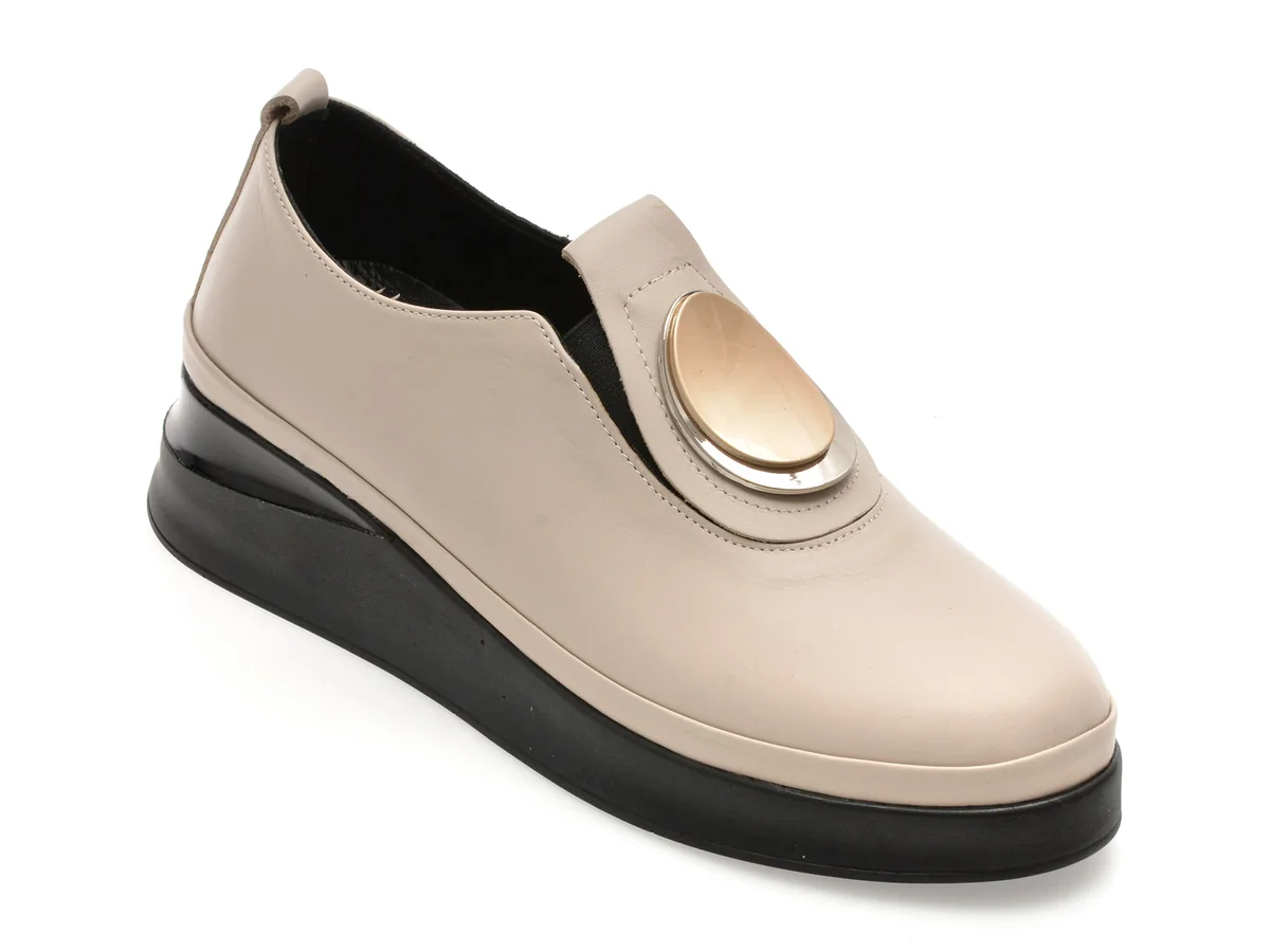 Pantofi Image Gri, 1776005, Din Piele Naturala