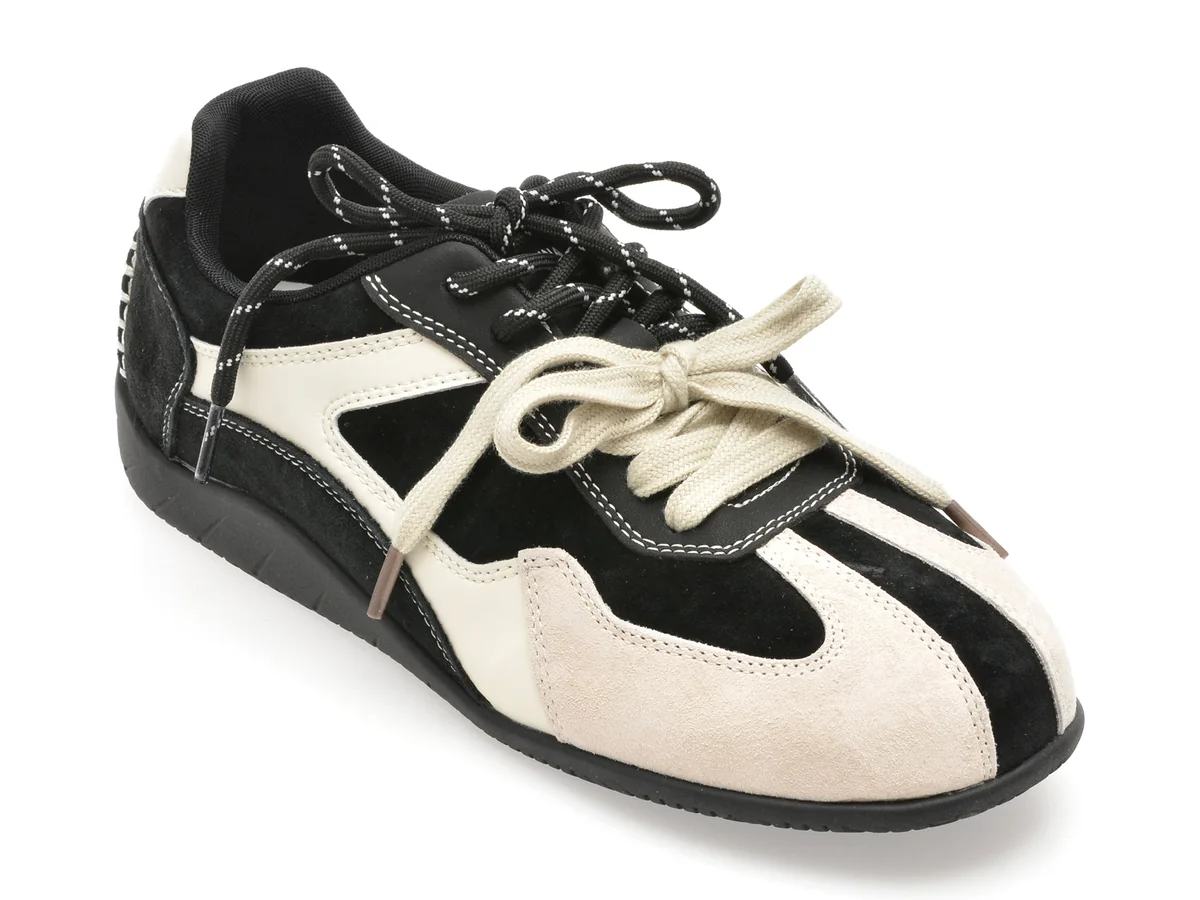Pantofi Sport GRYXX Alb-Negru, 2051, Din Piele Naturala