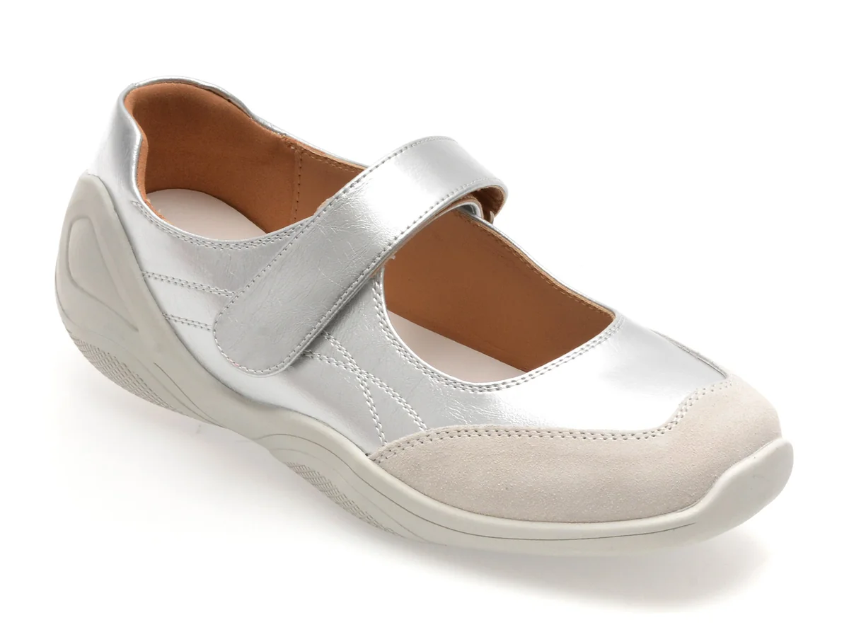 Pantofi GRYXX Argintii, 1951, Din Piele Naturala