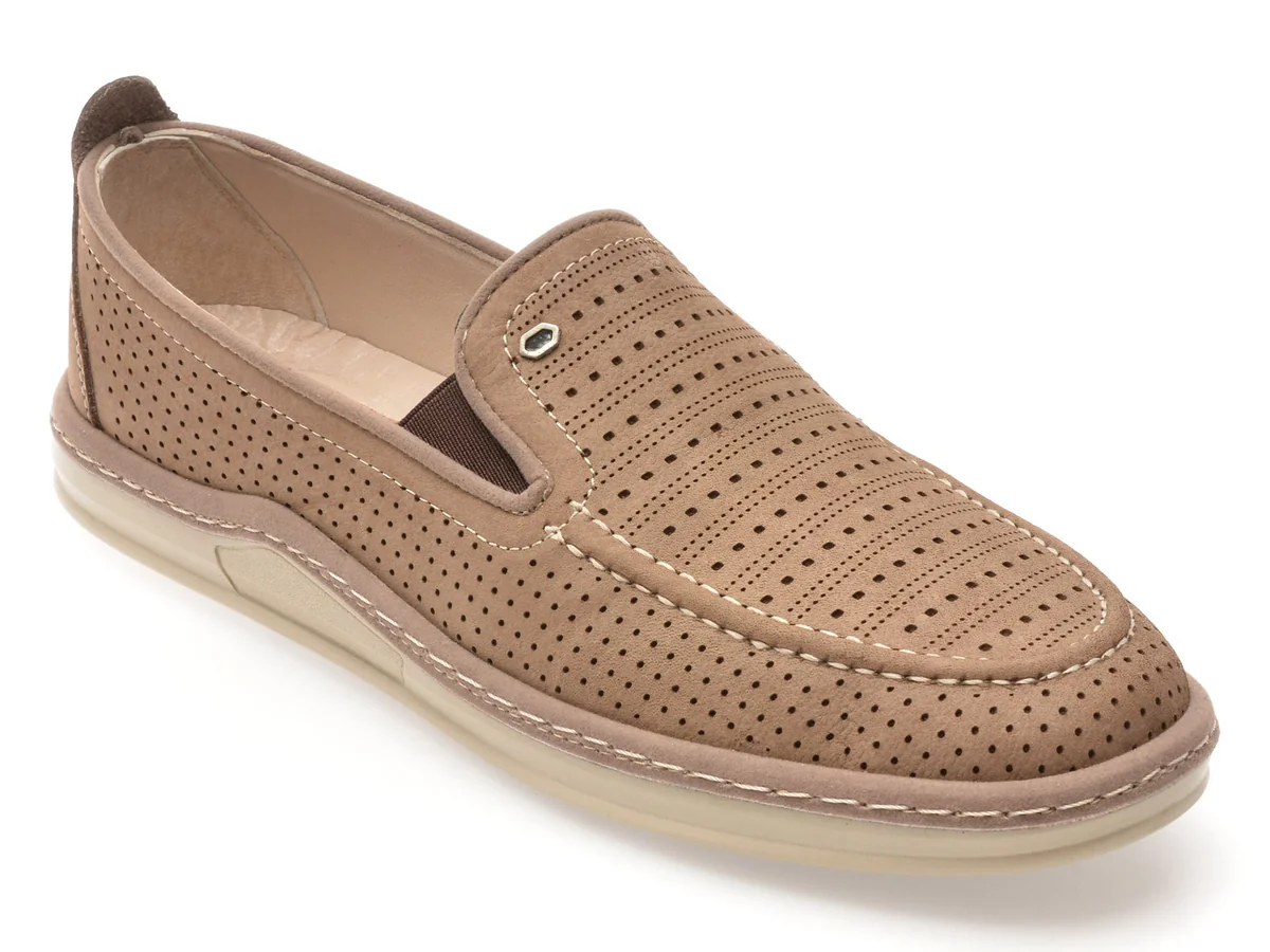 Mocasini Bite The Bullet Gri, NR203J, Din Nabuc