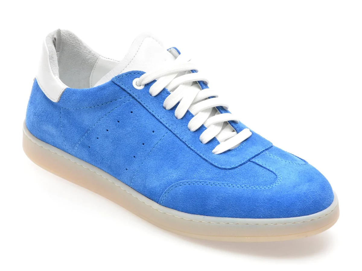 Pantofi Sport Gryxx Albastri, MBX37, Din Piele Intoarsa