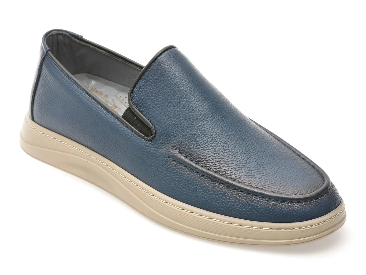 Mocasini Bite The Bullet Bleumarin, OY970, Din Piele Naturala