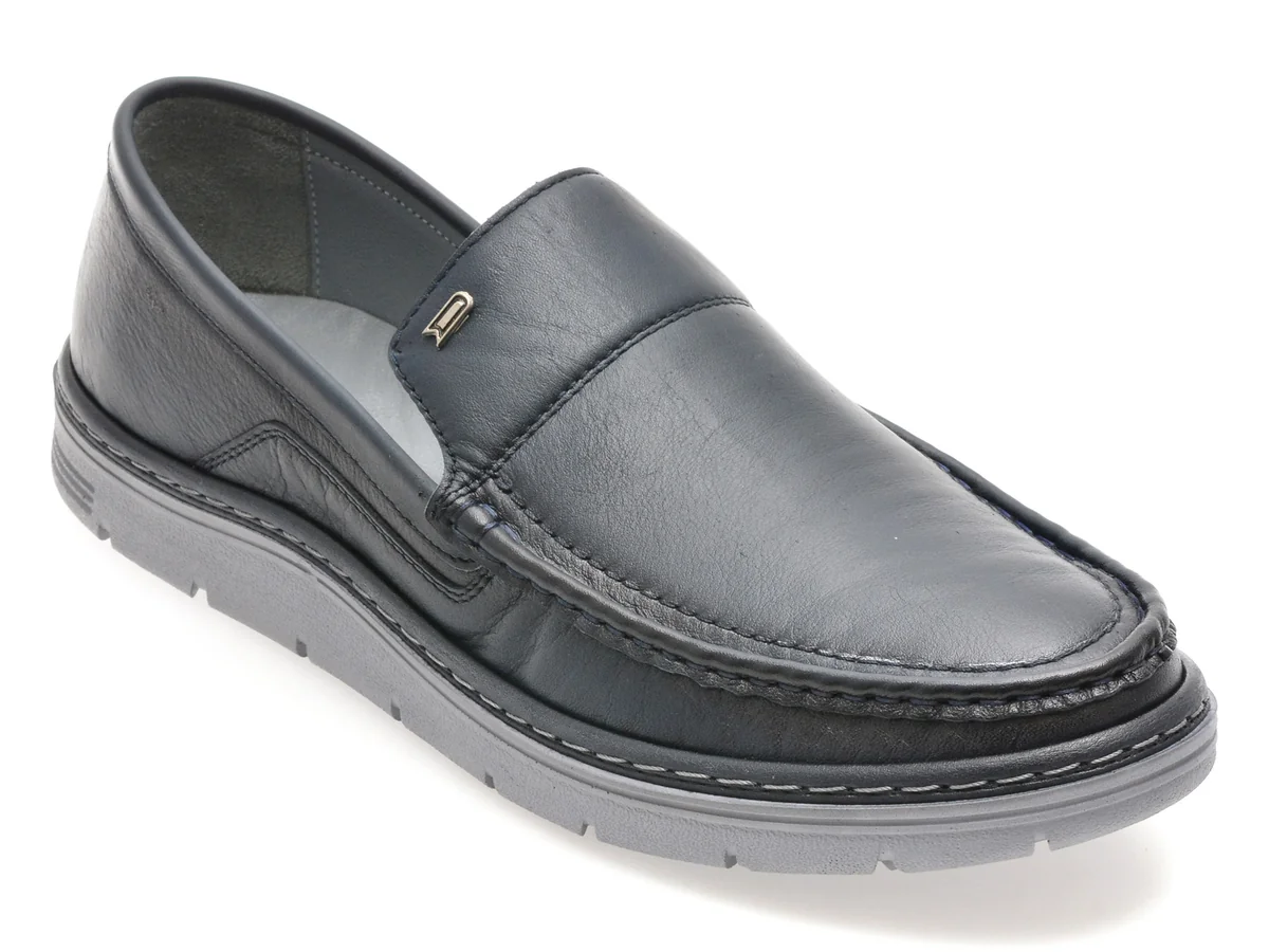 Mocasini Bite The Bullet Bleumarin, NR229E, Din Piele Naturala