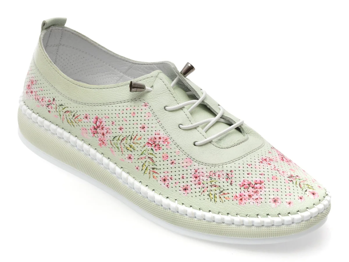 Pantofi Flavia Passini Verzi, ER102, Din Piele Naturala