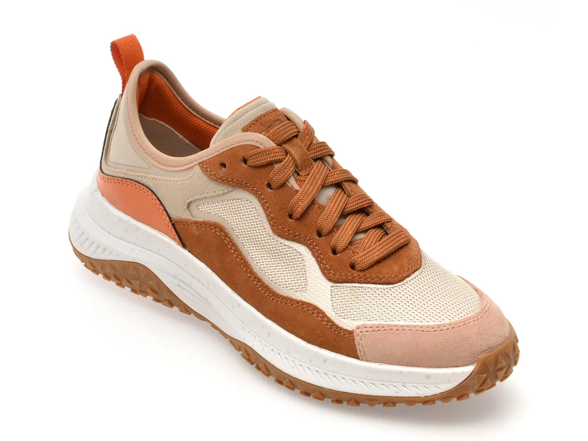 Pantofi Sport Geox Bej, D55VNA, Din Material Textil