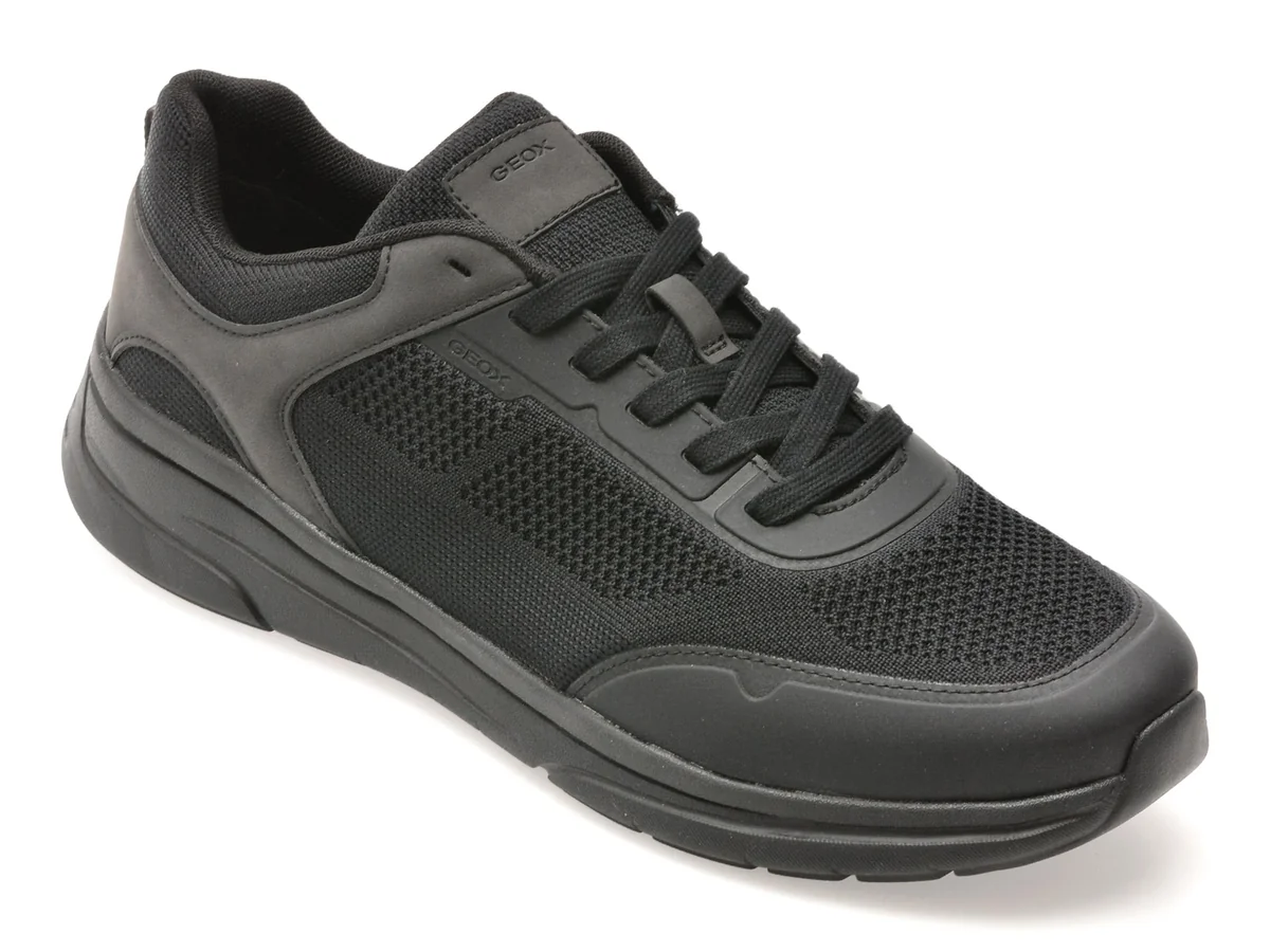 Pantofi Sport Geox Negri, U55LBB, Din Material Textil