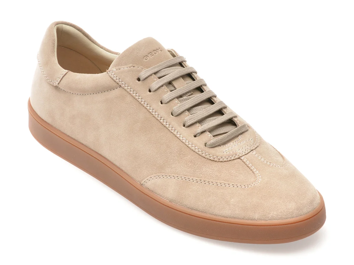 Pantofi Sport Geox Gri, U45CHC, Din Piele Întoarsă