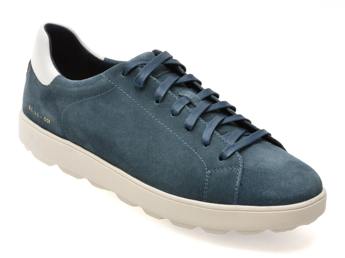 Pantofi Sport Geox Albasturi, U45GPC, Din Piele Intoarsa