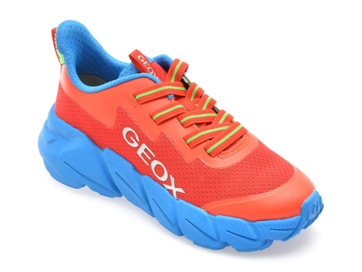 Pantofi Sport Geox Rosii, J46N1A, Din Material Textil