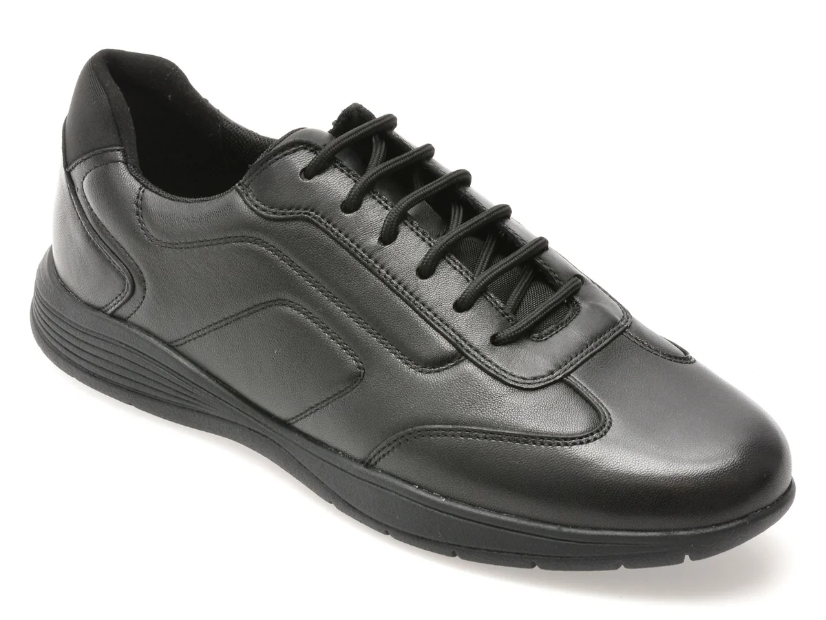 Pantofi Sport Geox Negri, U45BXD, Din Piele Naturala