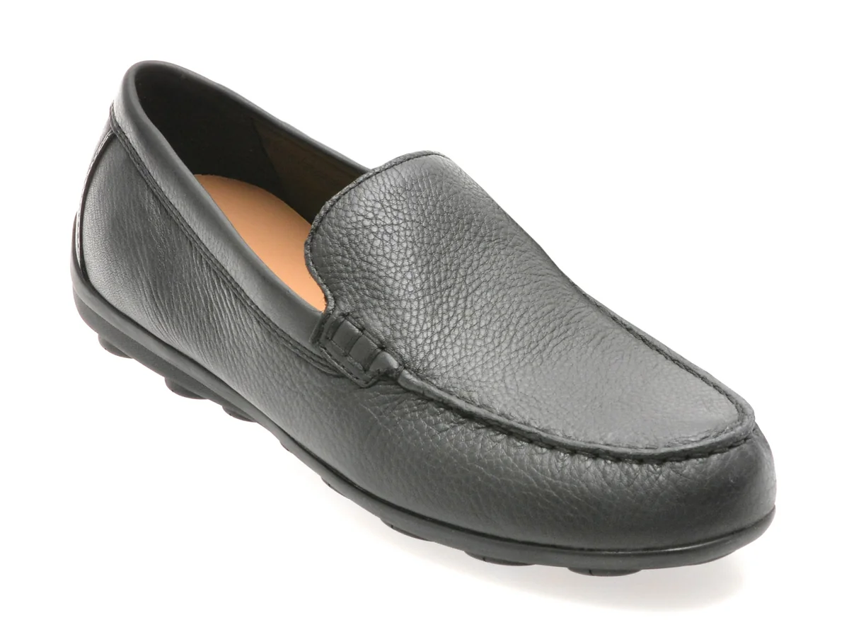 Mocasini Geox Negri, U55HYA, Din Piele Naturala