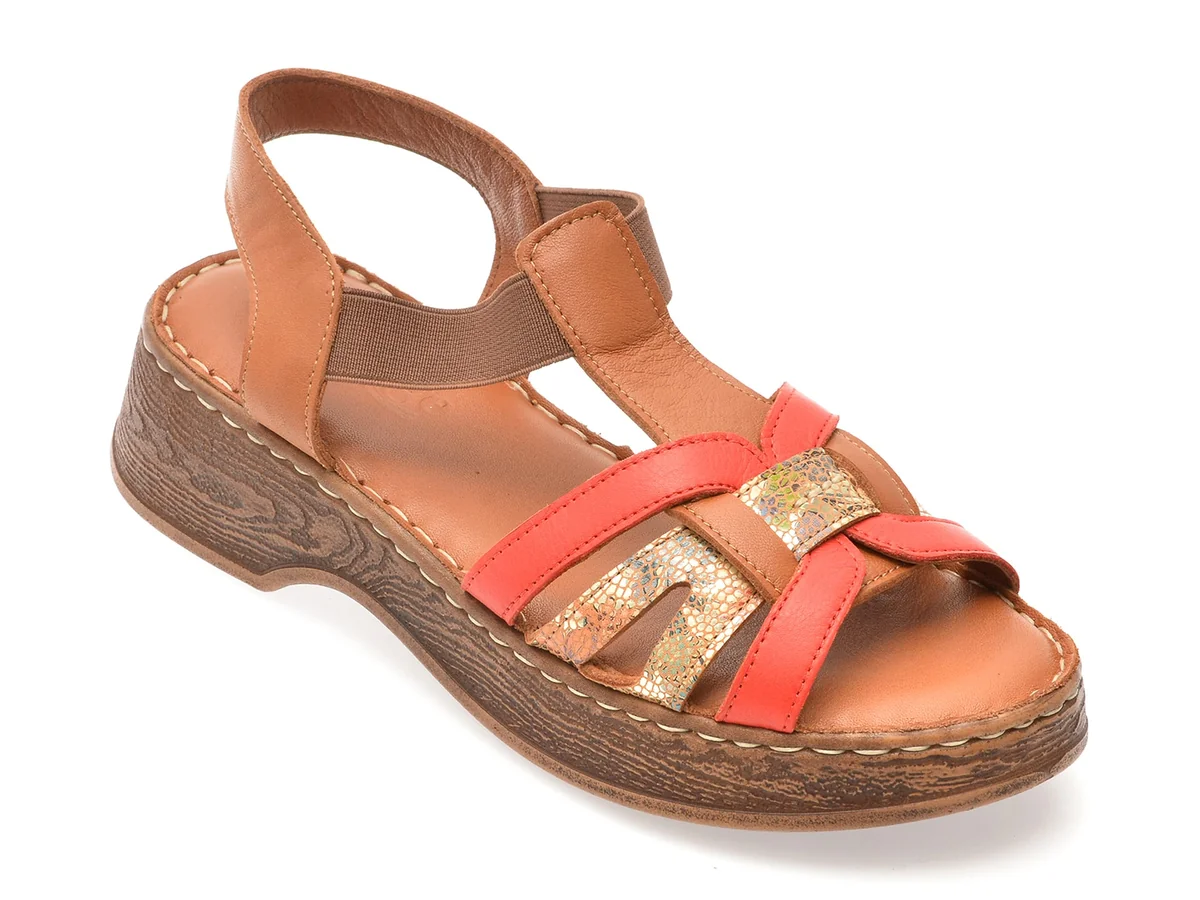 Sandale Image Multicolor, 8406, Din Piele Naturala