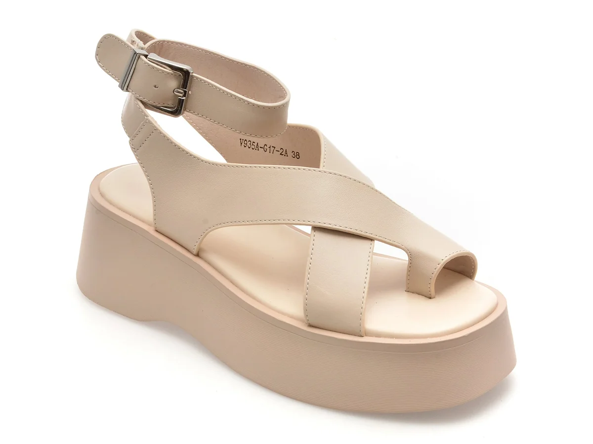 Sandale Epica Nude, 935AG17, Din Piele Naturala