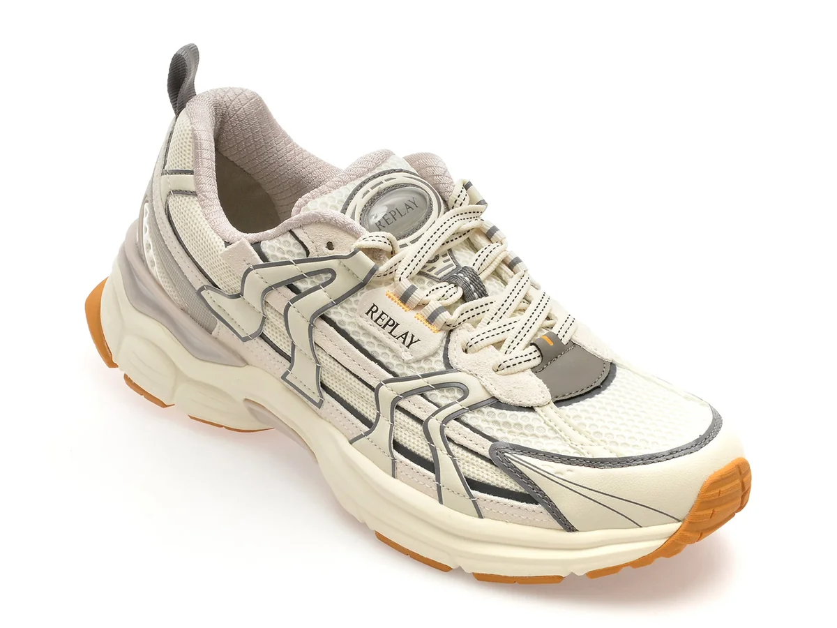 Pantofi Sport Replay Bej, MSD502T, Din Material Textil