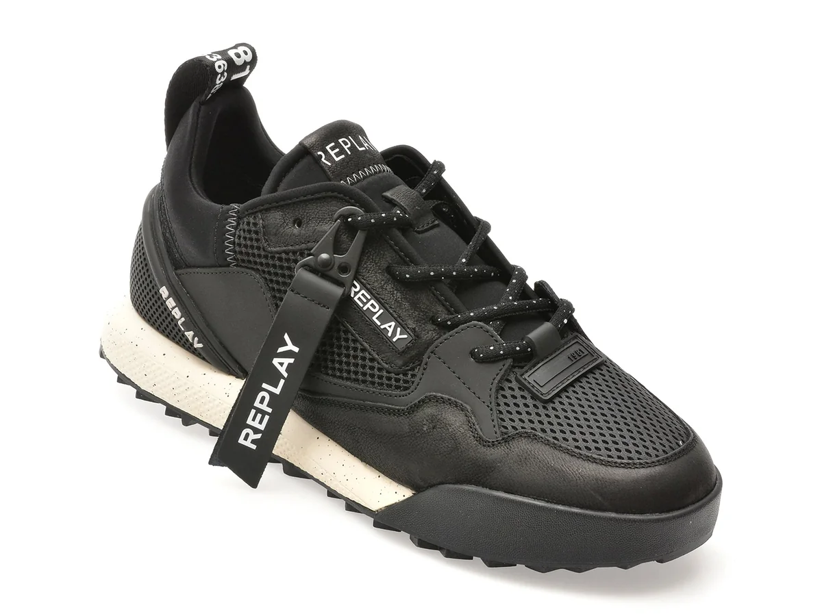 Pantofi Sport Replay Negri, MS8L15L, Din Material Textil