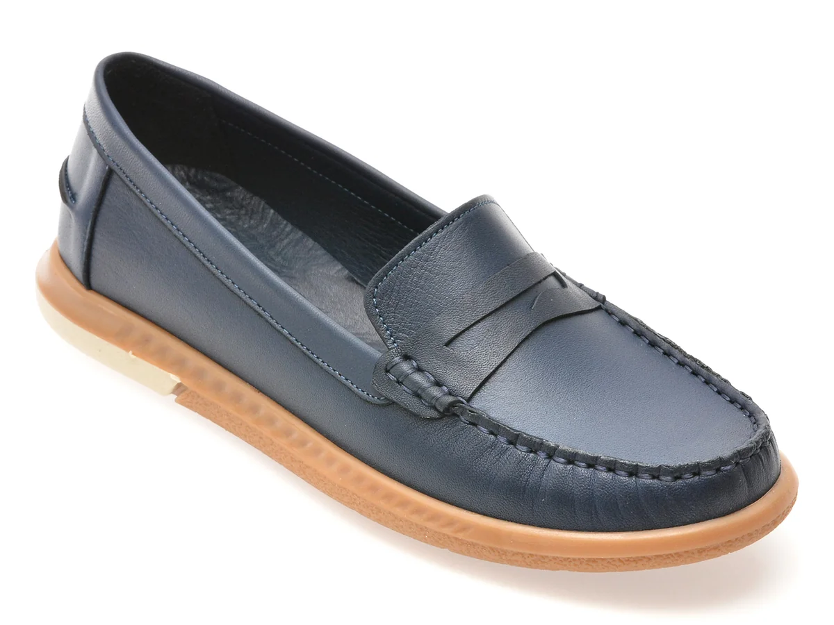 Mocasini Flavia Passini Bleumarin, 24101, Din Piele Naturala