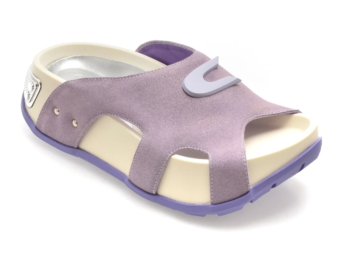 Papuci Gryxx Mov, 2707, Din Piele Întoarsă