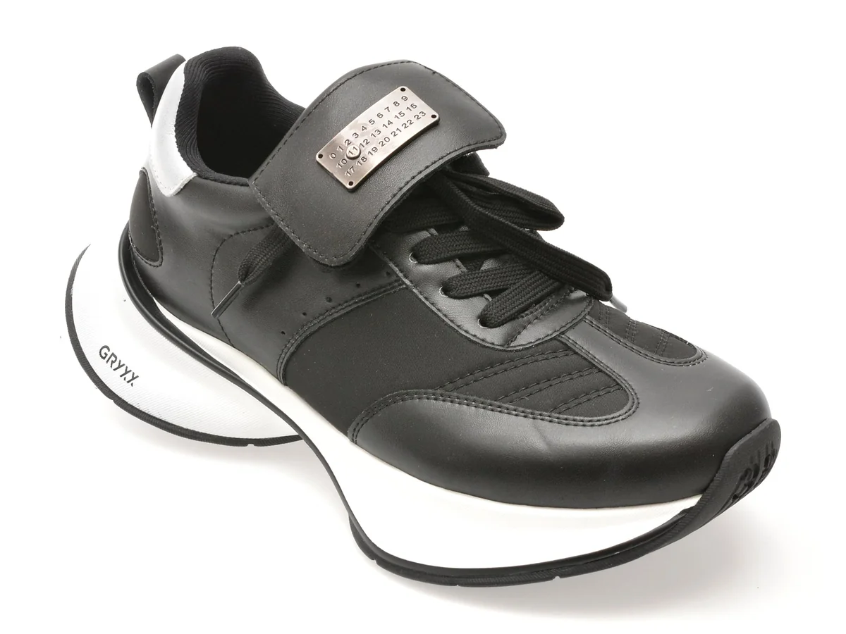 Pantofi Sport Gryxx Negri, 20917, Din Piele Naturala