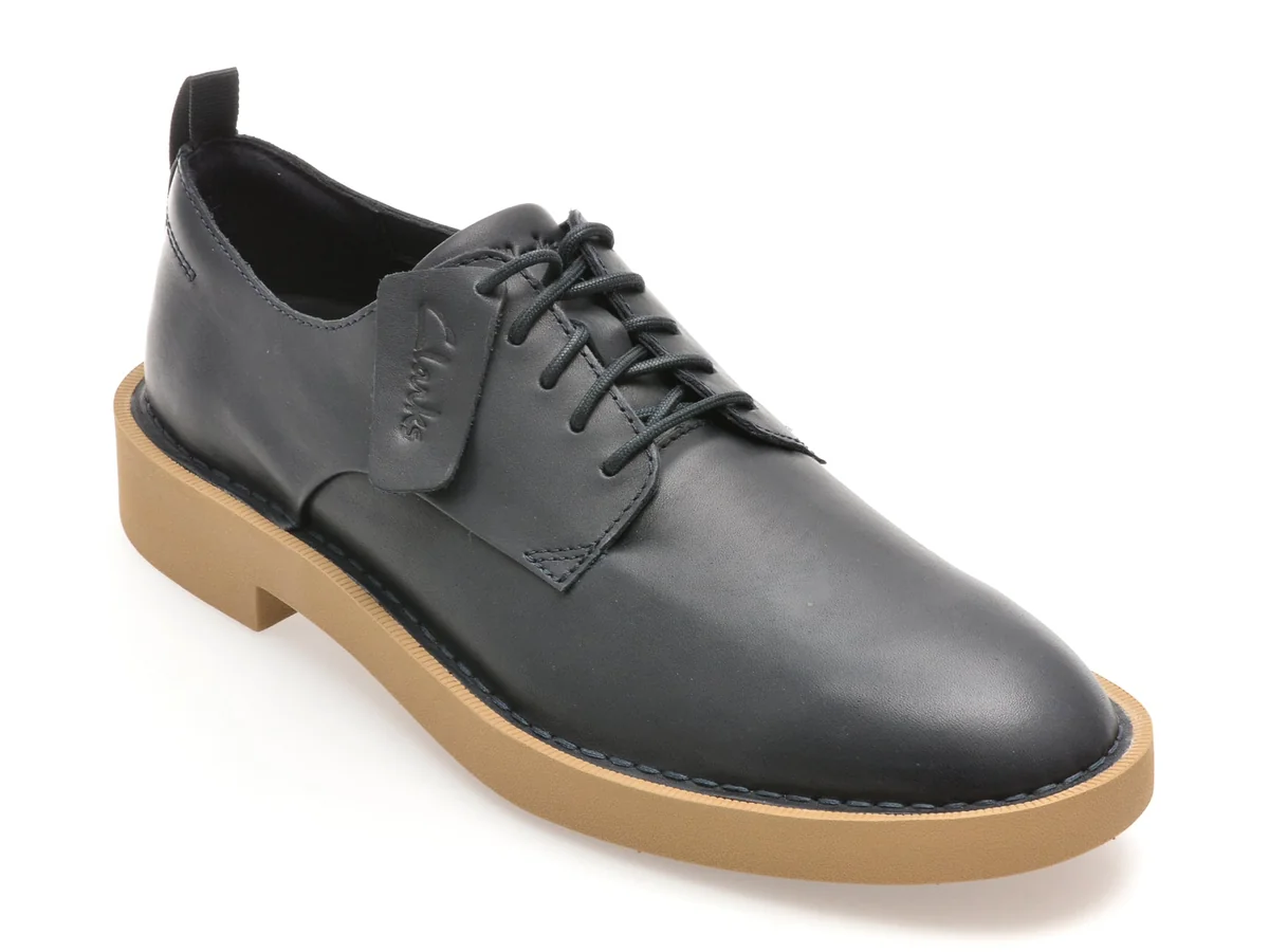 Pantofi Clarks Bleumarin, Martock Lace, Din Piele Naturală