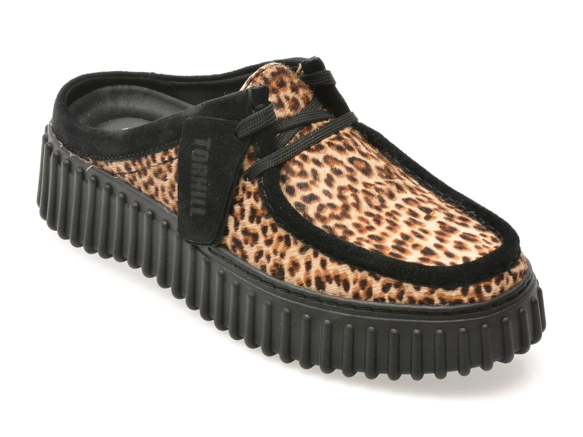 Papuci Clarks Maro, Torhill Mule, Din Piele Întoarsă