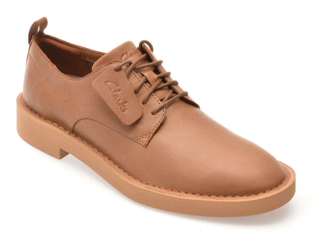 Pantofi Clarks Maro, Martock Lace, Din Piele Naturala