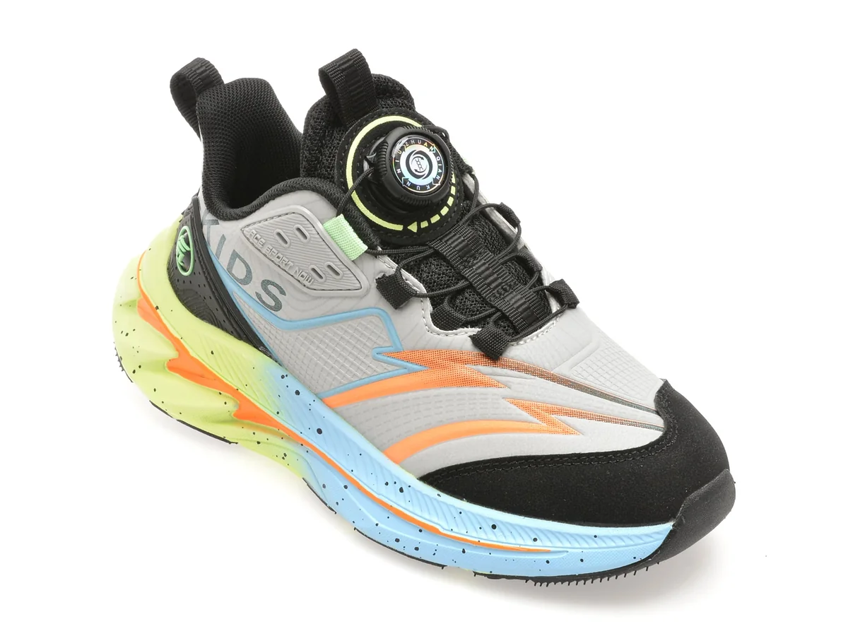 Pantofi Sport Selection Kids Gri, 1004, Din Piele Ecologică