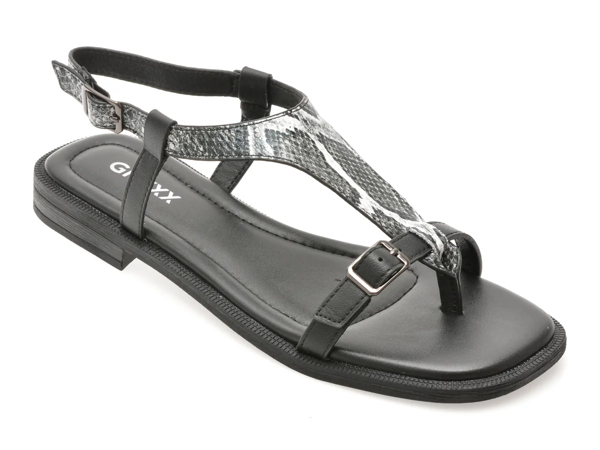 Sandale Gryxx Negre, 1352C27, Din Piele Naturala