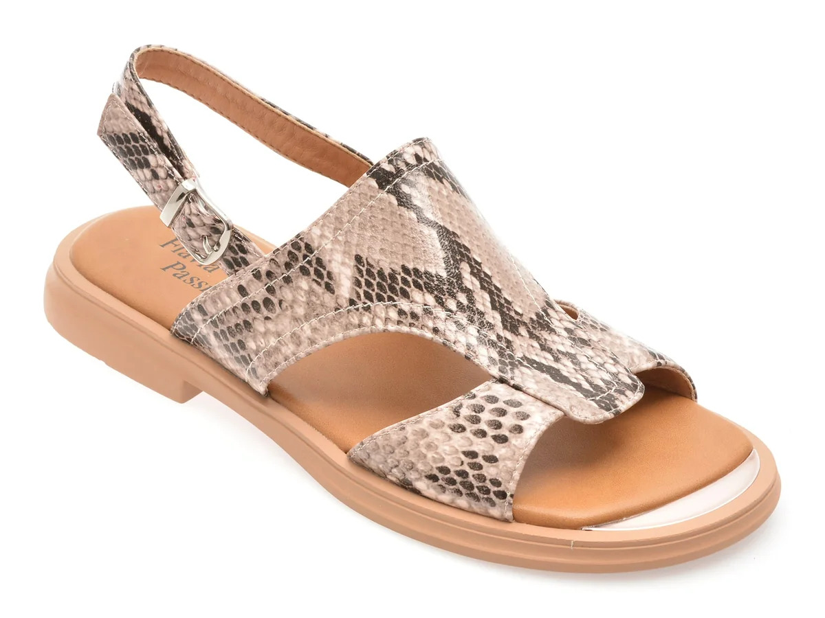 Sandale Flavia Passini Nude, 1277C23, Din Piele Naturala