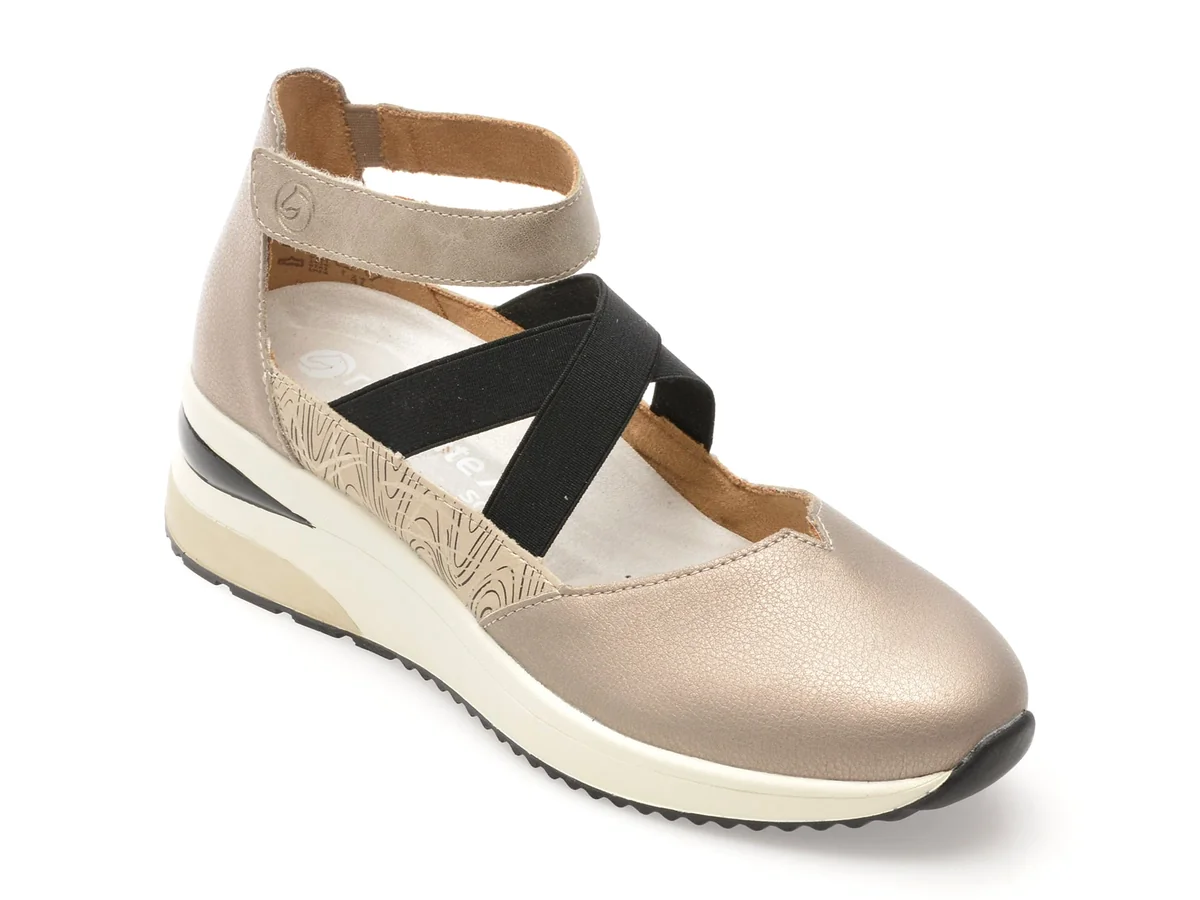 Pantofi Remonte Gri, D2411, Din Piele Naturala