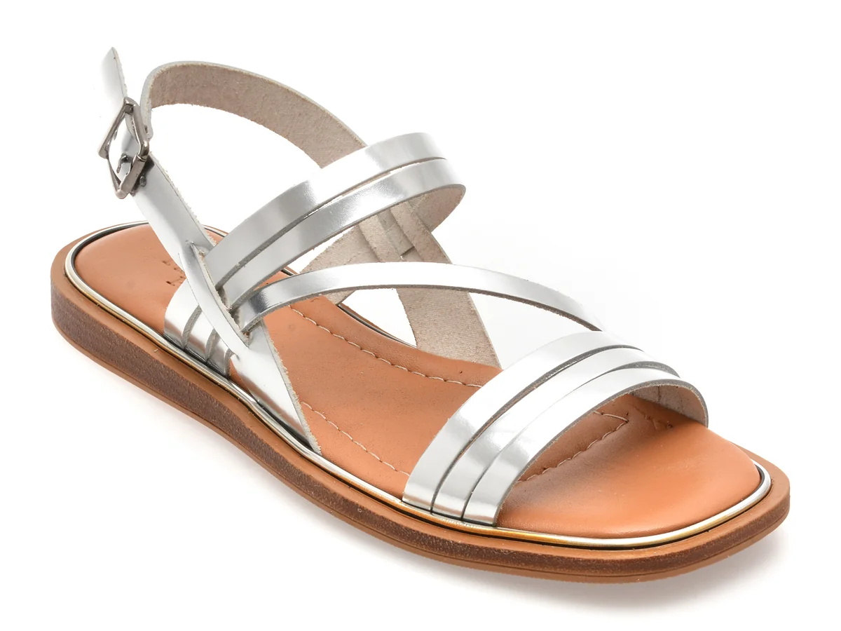 Sandale Flavia Passini Argintii 11505 Din Piele Naturala