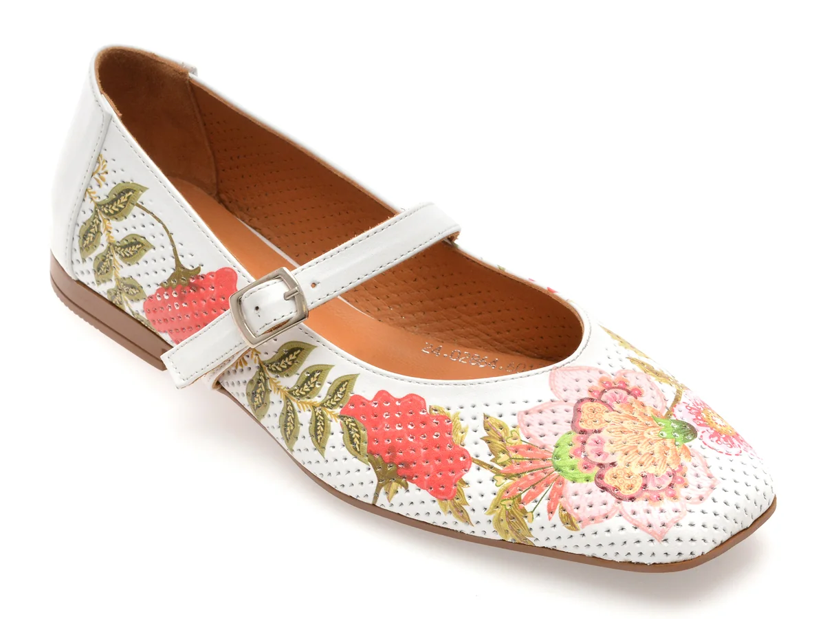 Balerini Gryxx Albi, 2842864, Din Piele Naturala