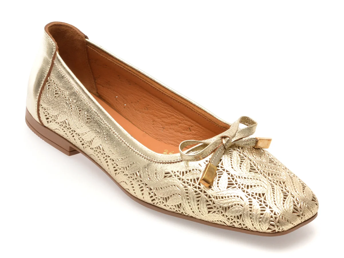 Mocasini Image Aurii, 2842870, Din Piele Naturală