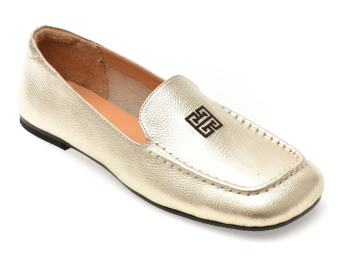 Mocasini Epica Aurii, 6926006, Din Piele Naturala