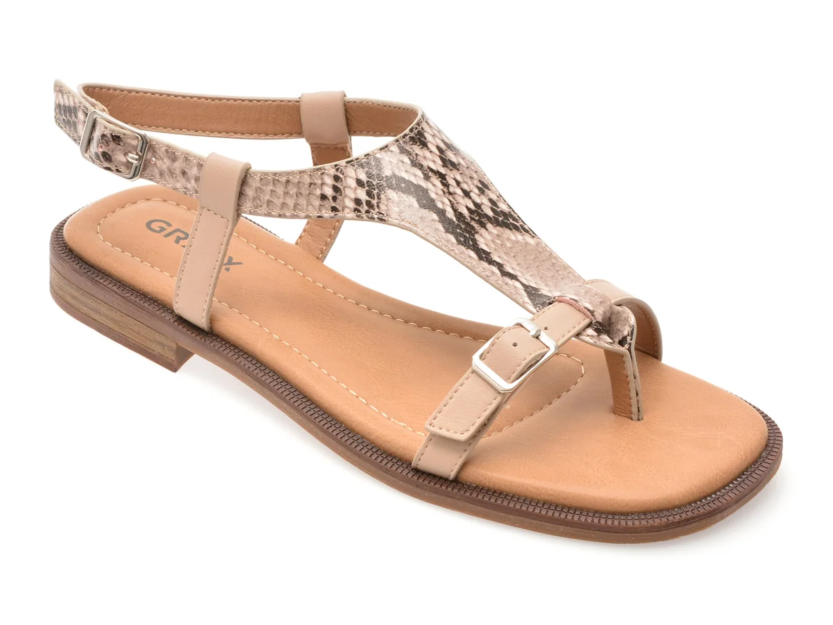 Sandale Gryxx Nude, 1352C27 Din Piele Naturala