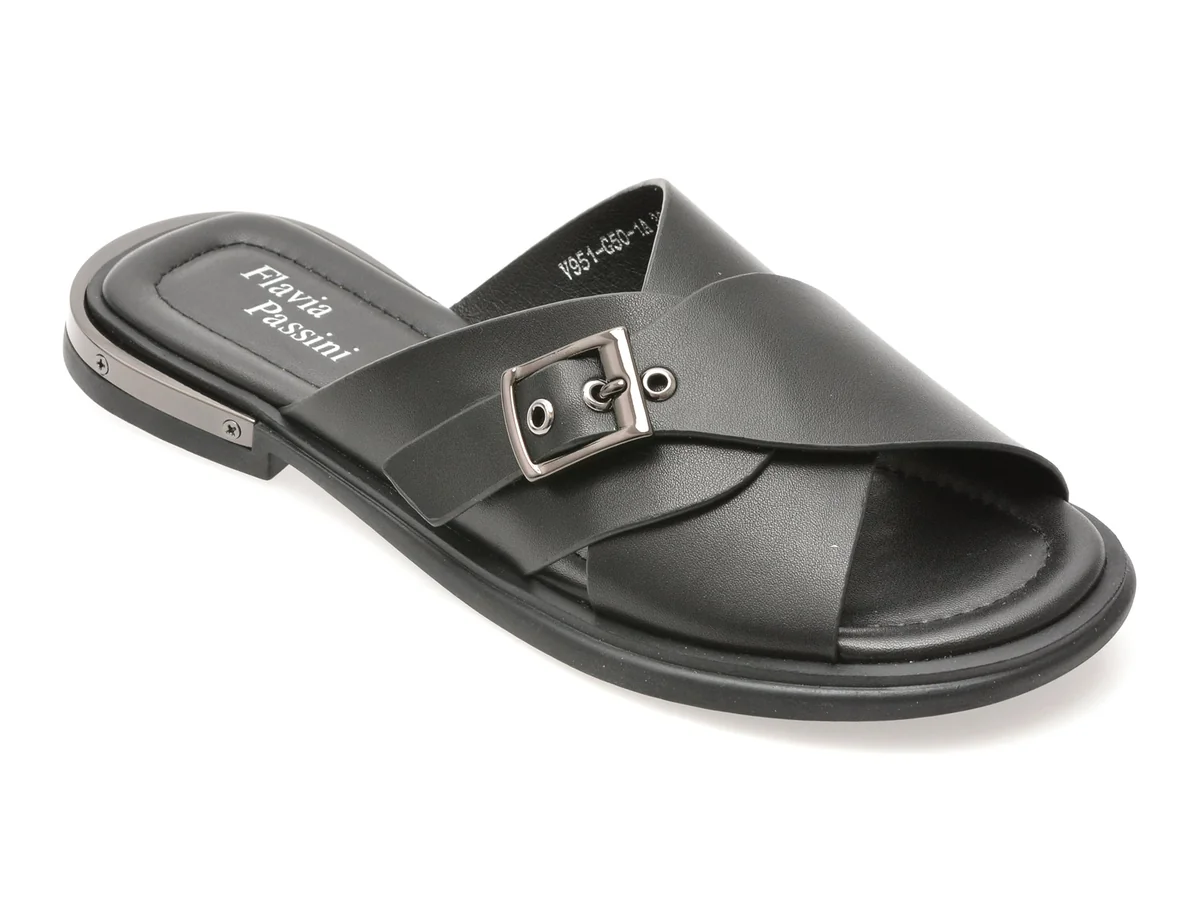 Papuci Flavia Passini Negri V951G50 Din Piele Naturala