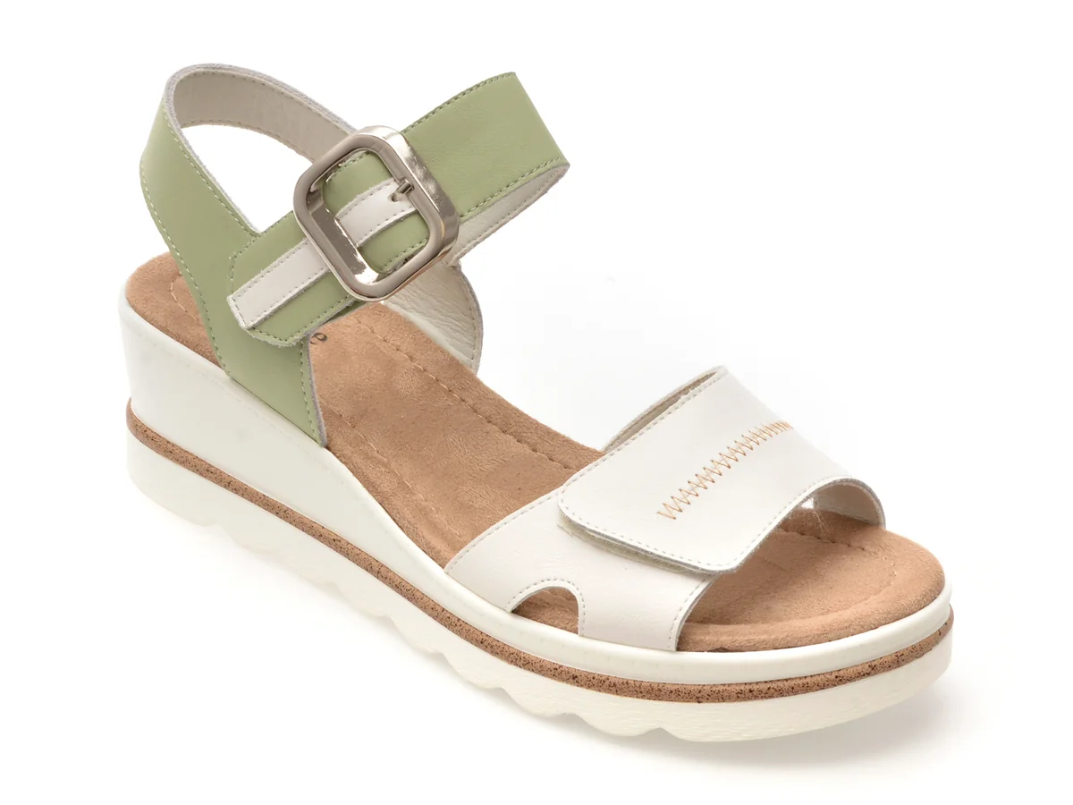 Sandale Image Verzi, 1152H16, Din Piele Naturala