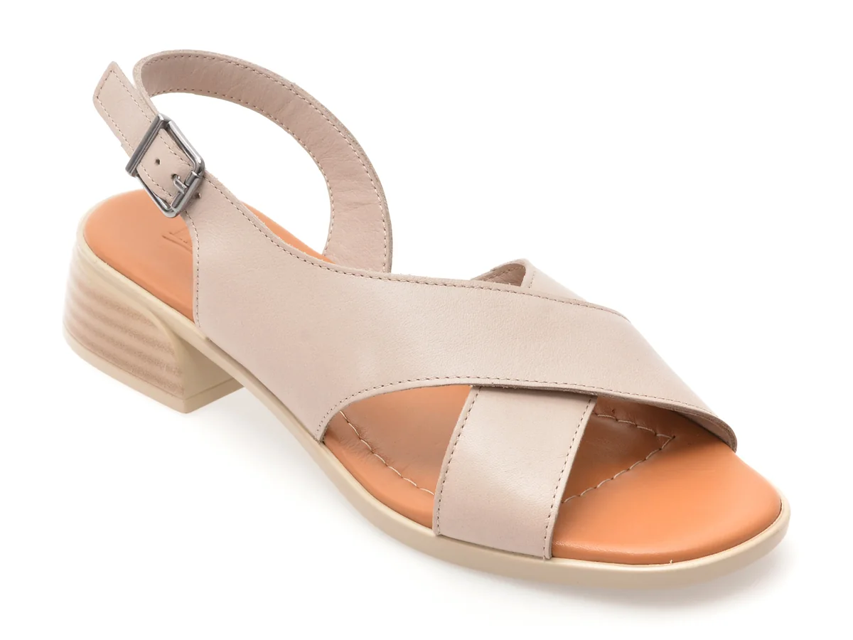 Sandale Image Gri 10202 Din Piele Naturala