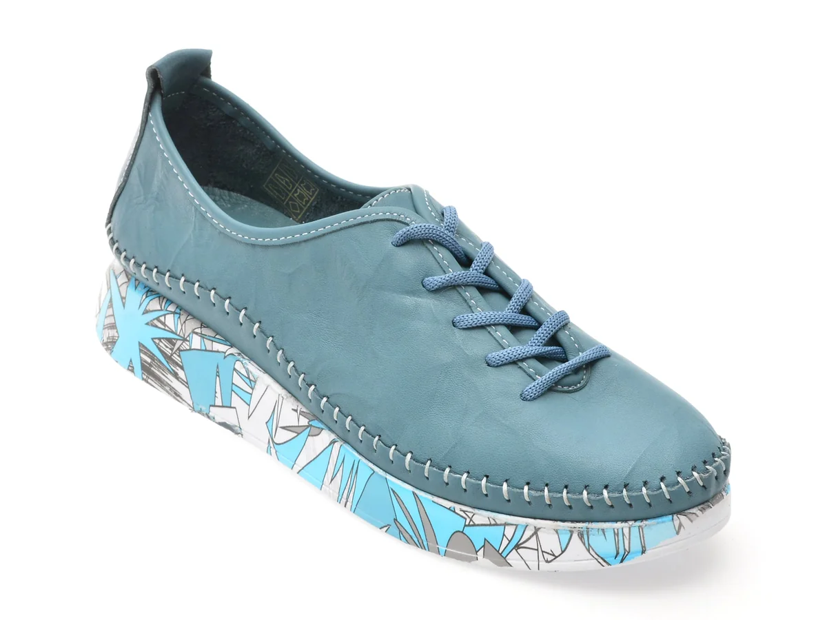 Pantofi Gryxx Albastri, 437, Din Piele Naturala