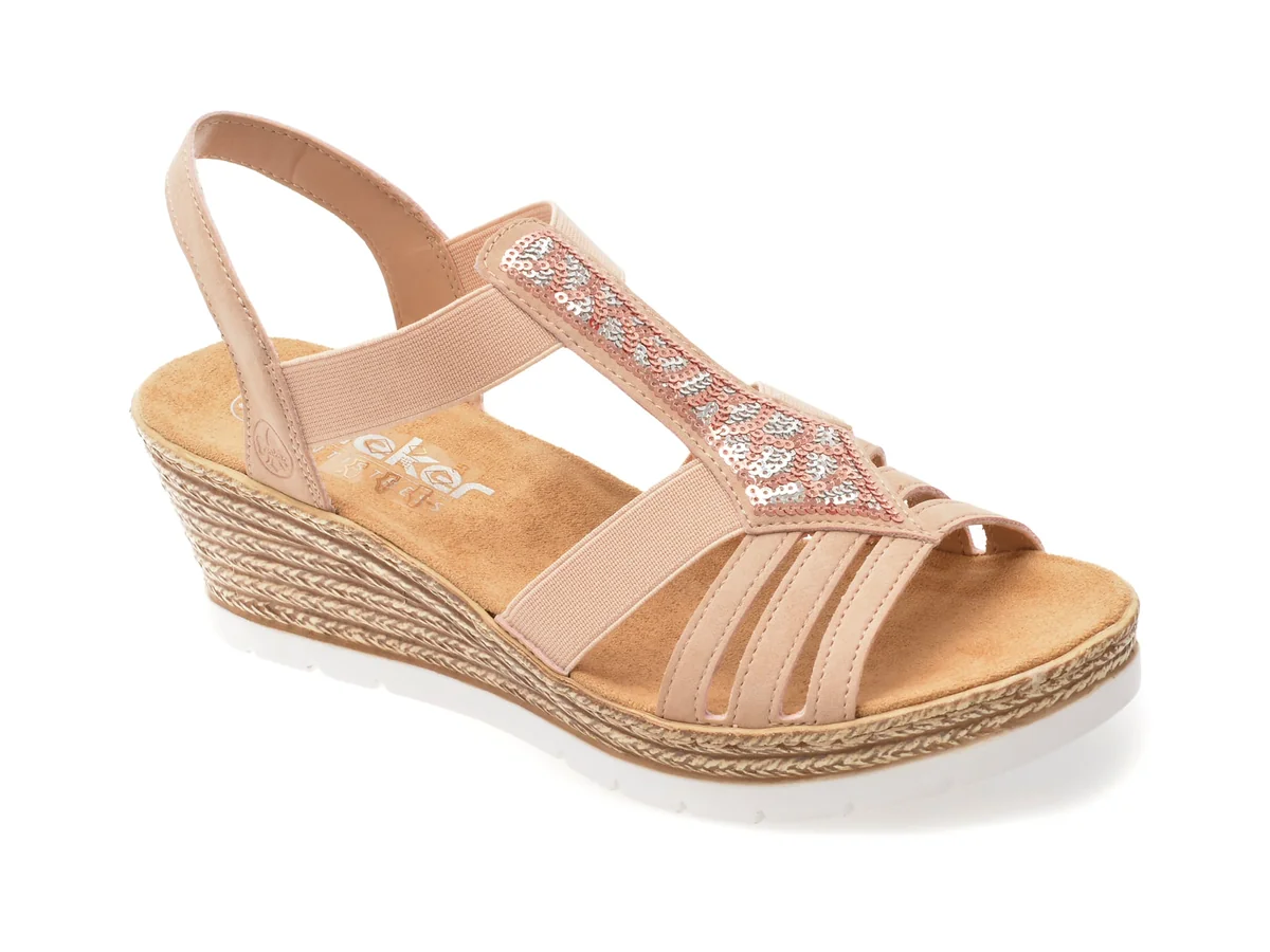 Sandale Rieker Roz, 61913, Din Piele Ecologică