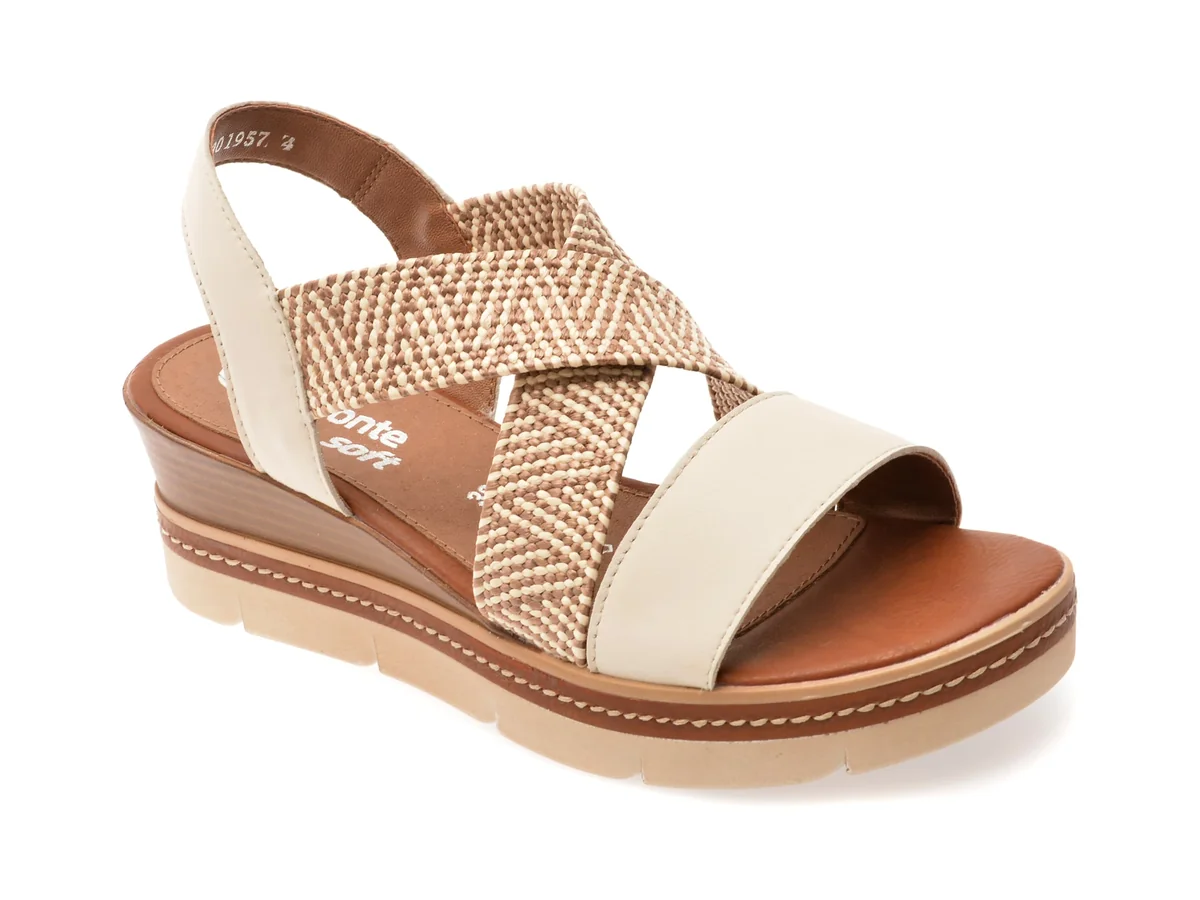 Sandale Remonte Bej, D2L54, Din Piele Naturala