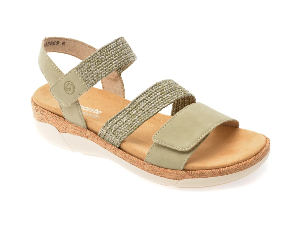 Sandale Remonte Verzi, R6861, Din Piele Ecologică