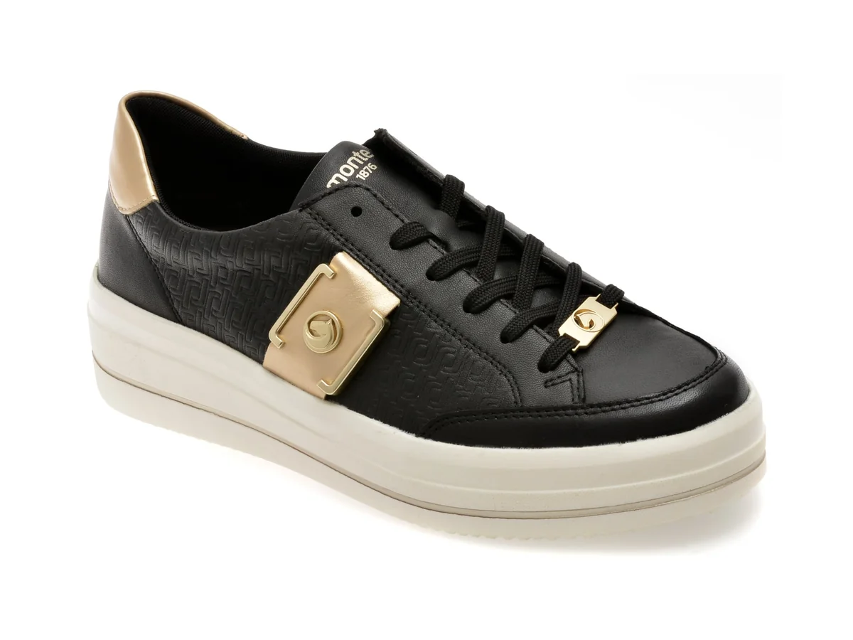 Pantofi Sport Remonte Negri, D1C07, Din Piele Naturală