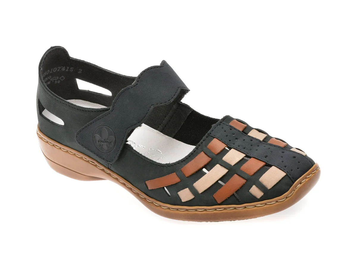 Pantofi Rieker Bleumarin, 41369, Din Piele Naturală