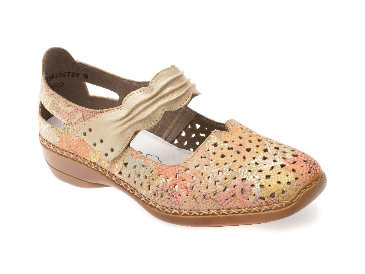 Pantofi Rieker Multicolor 41399 Din Piele Naturala